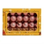 Set Ornamente Plastic de Craciun / Roz - 48P.