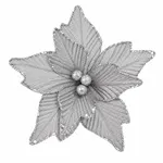Floare Decorativa de Craciun 18X10CM Sysdh-A3025038