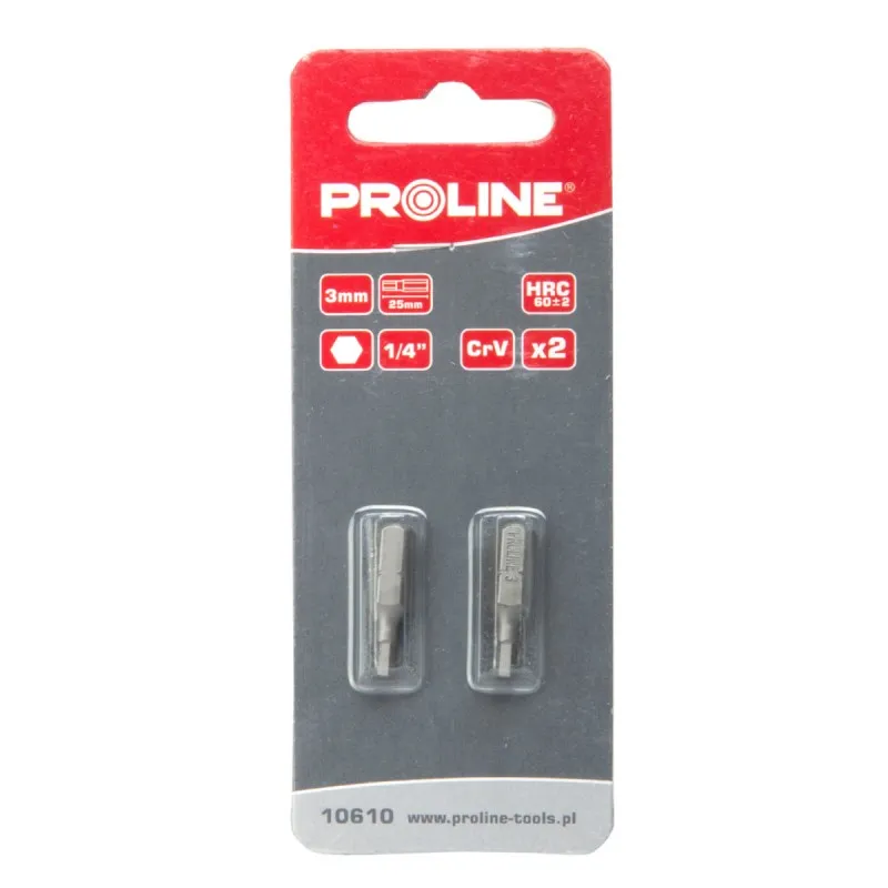 Varfuri Negative 1/4" / 25MM - 4MM / Blister, 2/Set