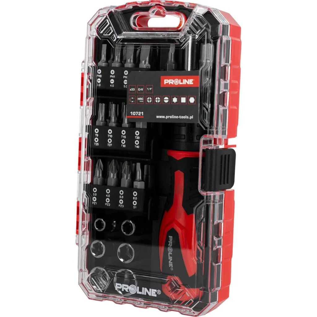Set Varfuri si Tubulare cu Surubelnita - 33P.