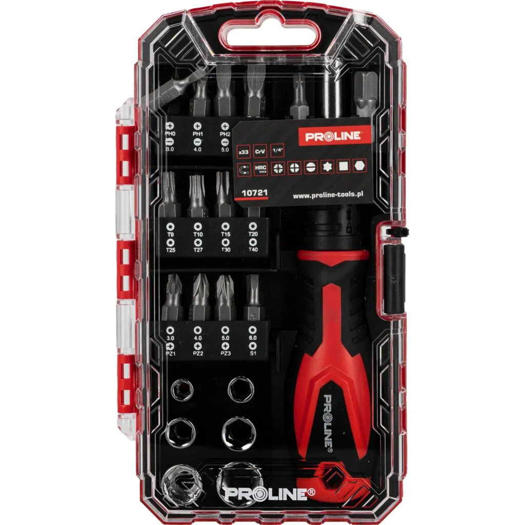 Set Varfuri si Tubulare cu Surubelnita - 33P.