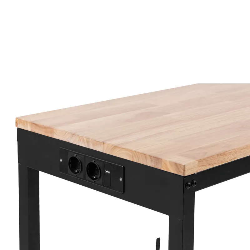 Masa Lucru Mobila cu Prize 122X51CM / 57-97.5CM / 500KG