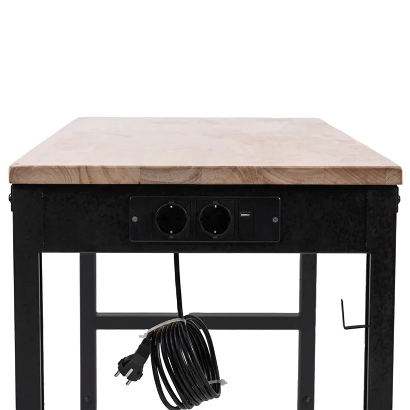 Masa Lucru Mobila cu Prize 122X51CM / 57-97.5CM / 500KG