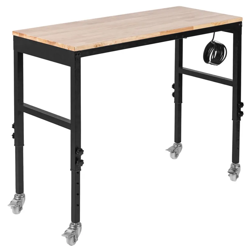 Masa Lucru Mobila cu Prize 122X51CM / 57-97.5CM / 500KG