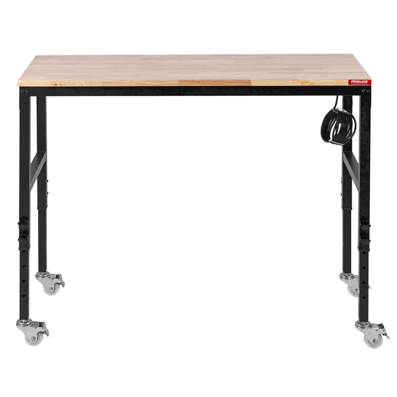 Masa Lucru Mobila cu Prize 122X51CM / 57-97.5CM / 500KG