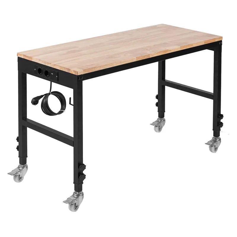 Masa Lucru Mobila cu Prize 122X51CM / 57-97.5CM / 500KG