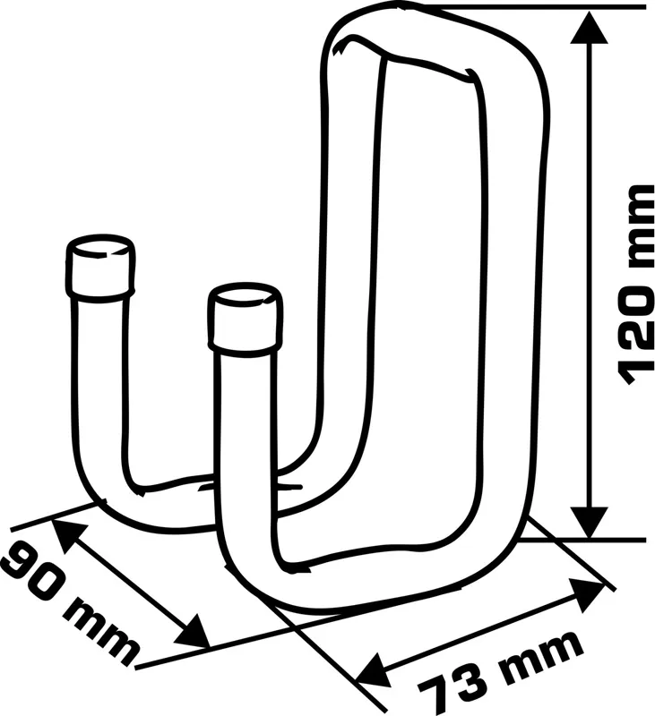 Carlig Perete Tip-U Dublu 12MM / 12X7.3CM/9CM / 10KG