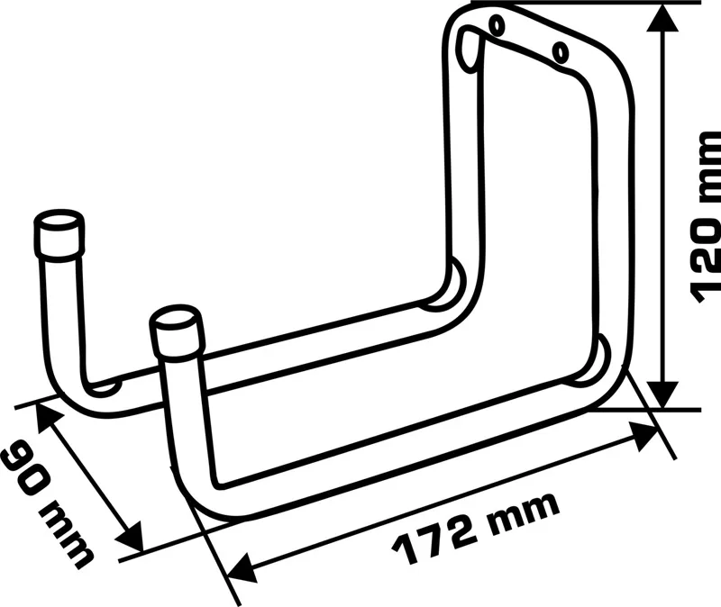 Carlig Perete Tip-U Dublu 12MM / 12X17.2CM/9CM / 10KG
