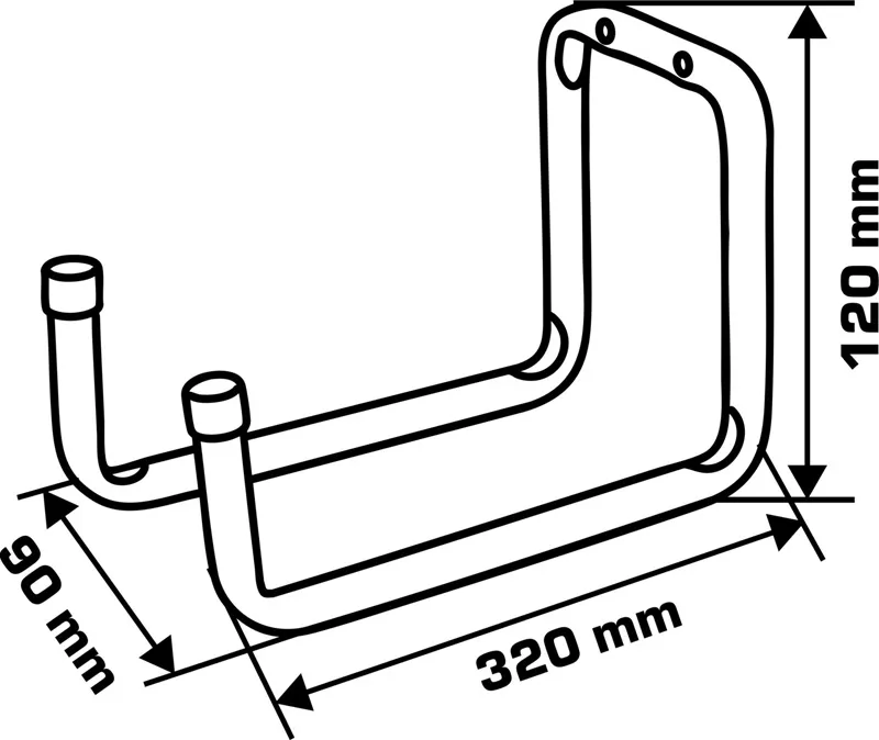 Carlig Perete Tip-U Dublu 12MM / 12X32CM/9CM / 10KG