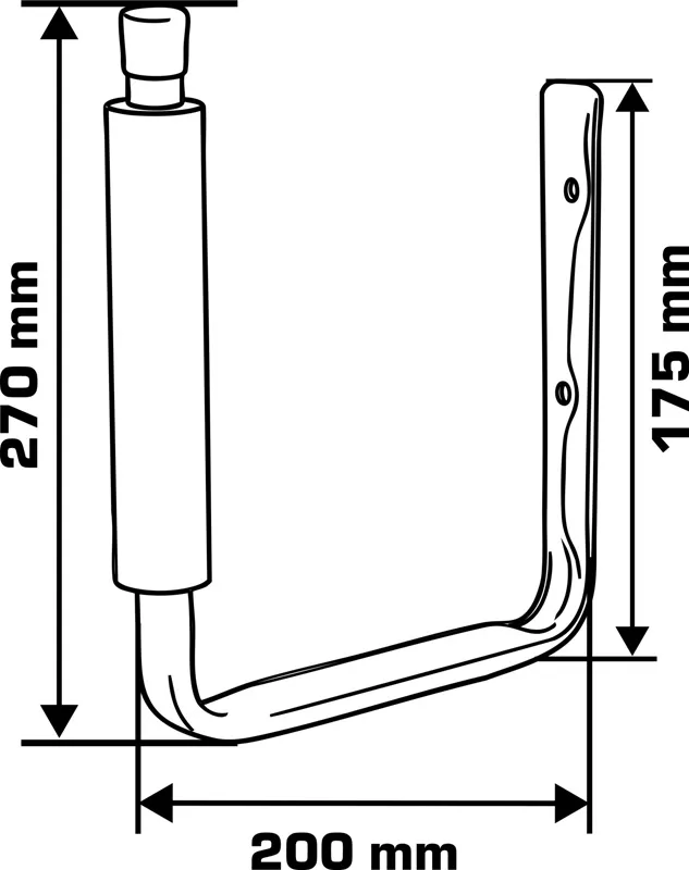 Carlig Tavan Tip-C Cauciucat 18MM / 120X27CM / 20KG