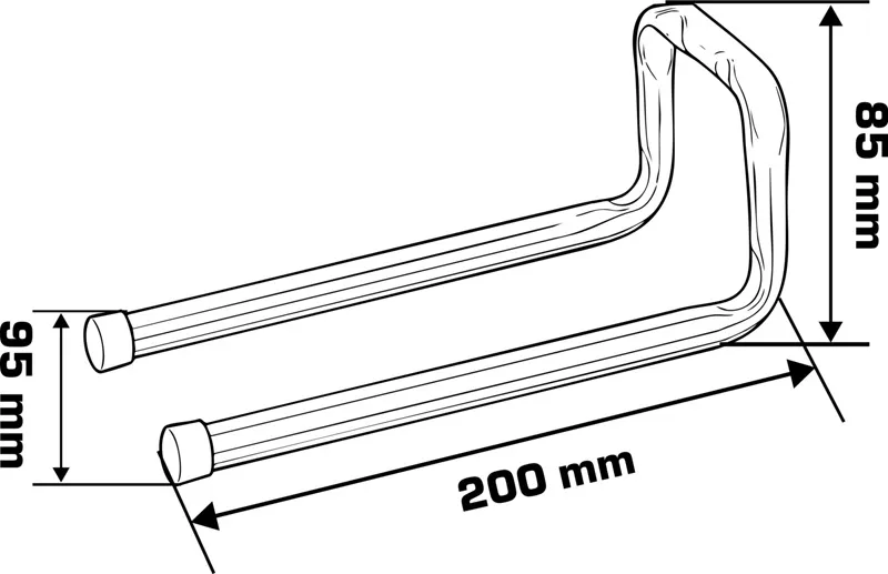 Carlig Perete Tip-L Dublu 12MM / 8.5X20CM/9.5CM / 10KG