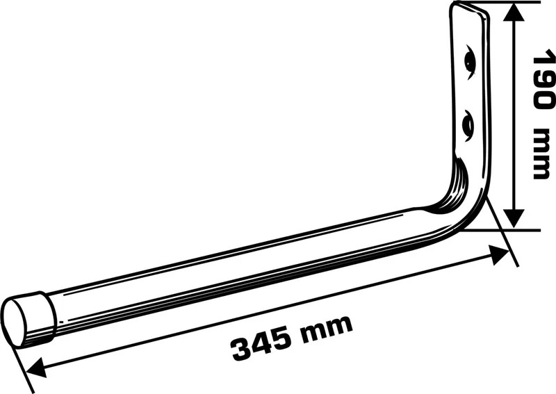 Carlig Perete Tip-L 16MM / 19X34.5CM / 10KG