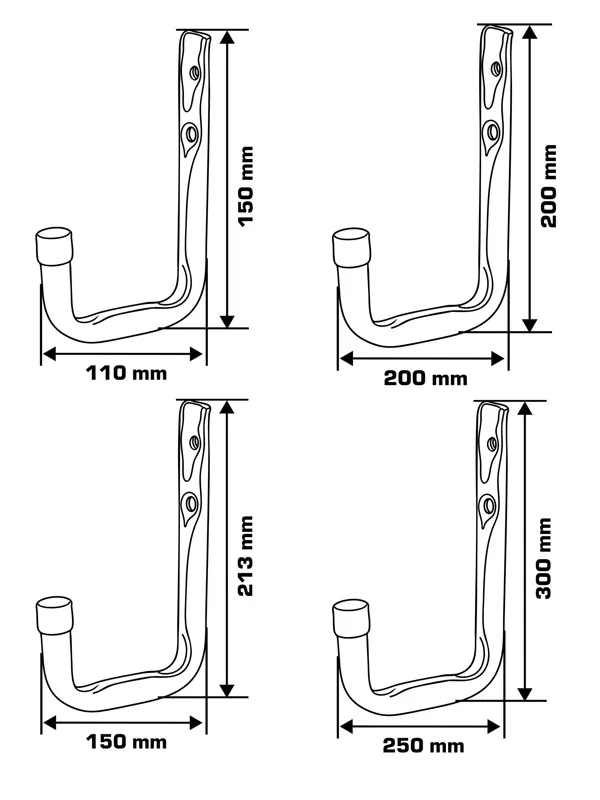 Set Carlige Perete Tip-U - 6P.