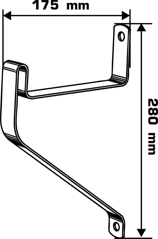 Suport Perete Plat de Polita 30MM / 28X17.5CM