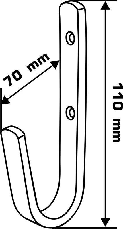 Carlig Perete Plat Tip-Curbat 20MM / 11X7CM