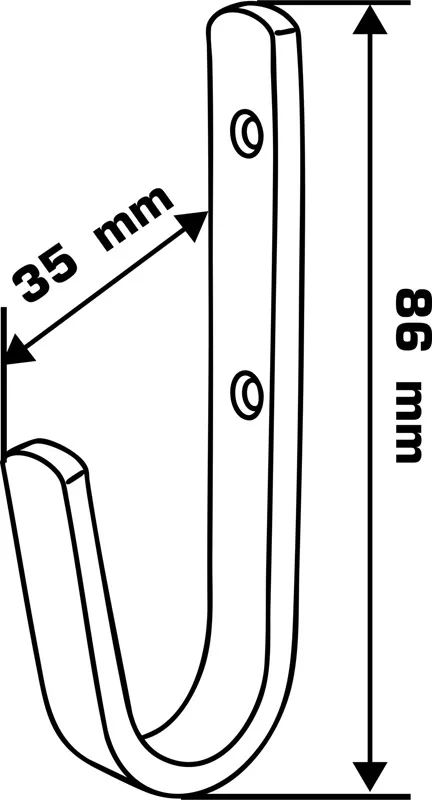 Carlig Perete Plat Tip-Curbat 14MM / 8.6X3.5CM