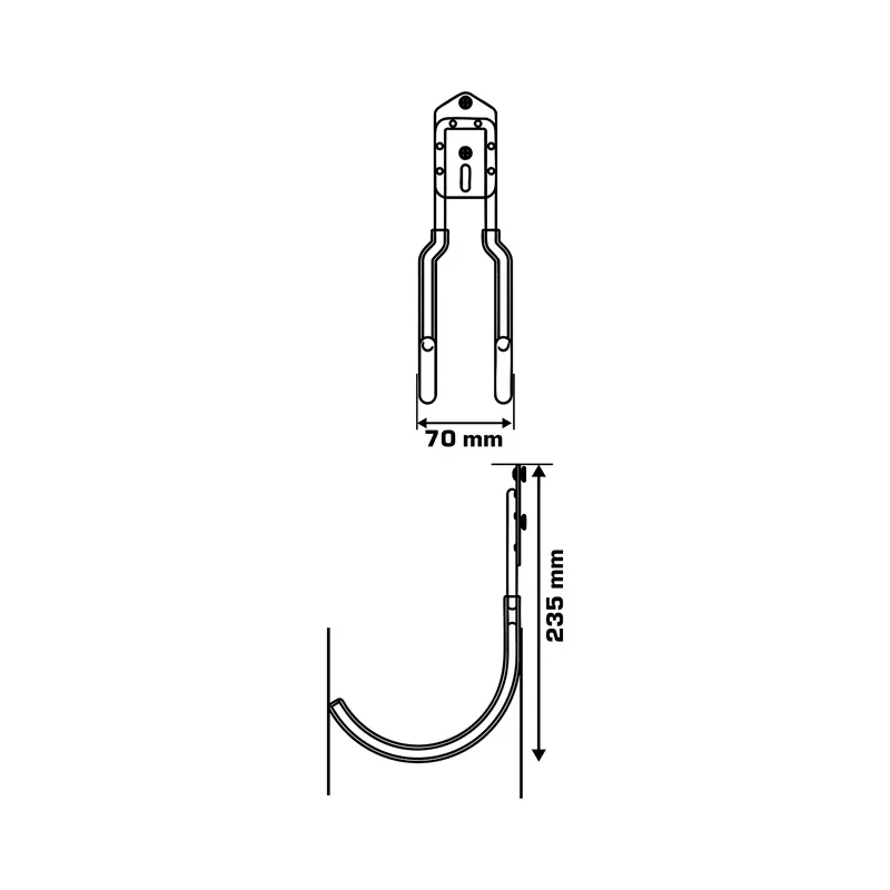 Carlig Perete/Panou Tip-J Dublu 235X167/70MM