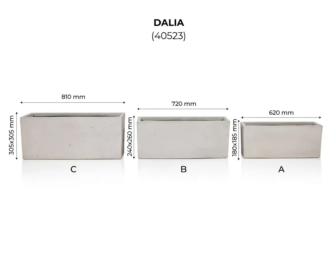 Set Ghivece Exterior - Dalia, 3P.