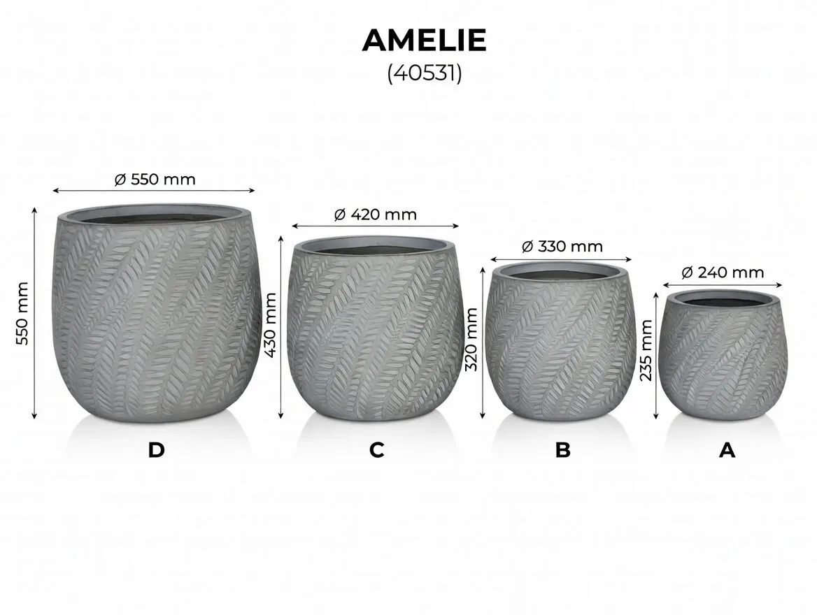 Set Ghivece Exterior - Amelie, 4P.