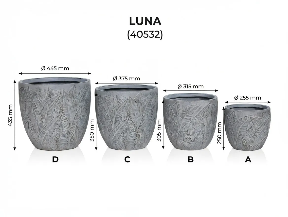 Set Ghivece Exterior - Luna, 4P.