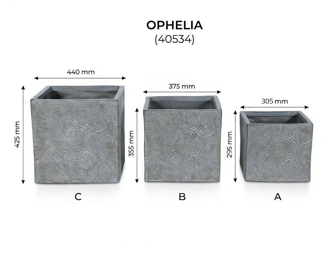Set Ghivece Exterior - Ophelia, 3P.
