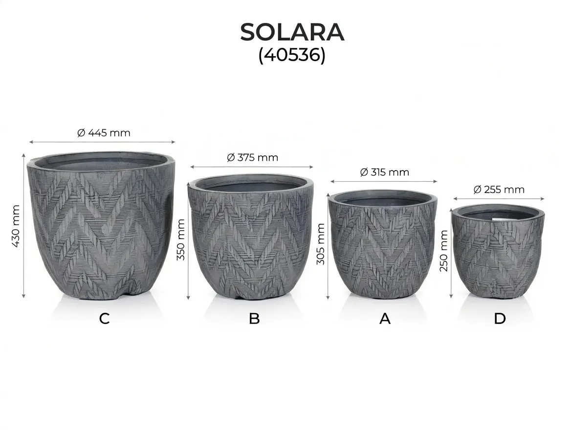 Set Ghivece Exterior - Solara, 4P.