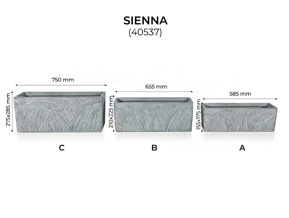Set Ghivece Exterior - Sienna, 3P.