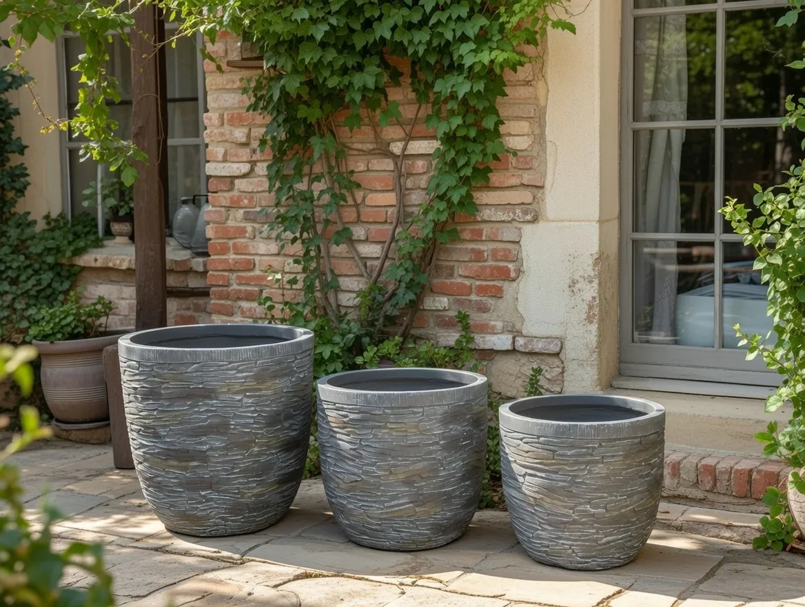 Set Ghivece Exterior - Rosa, 3P.