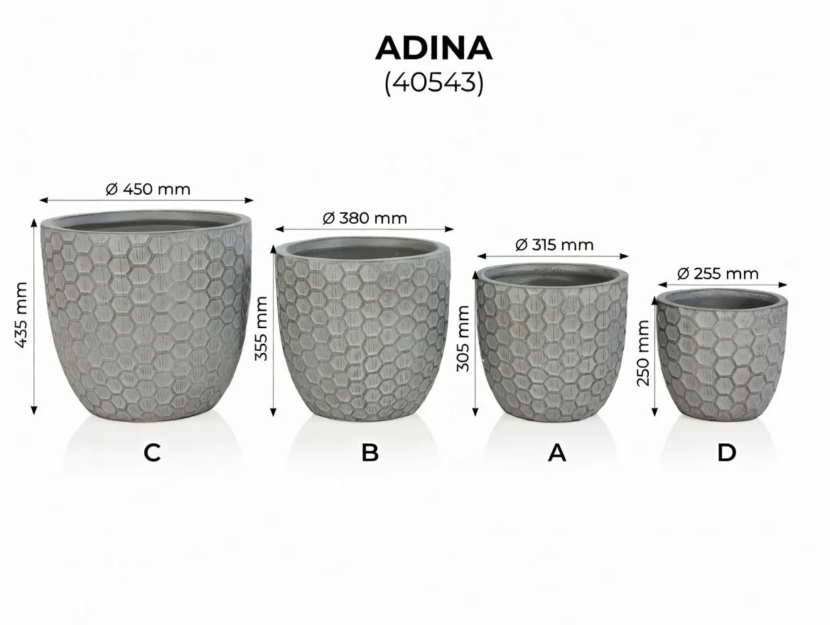 Set Ghivece Exterior - Adina, 4P.