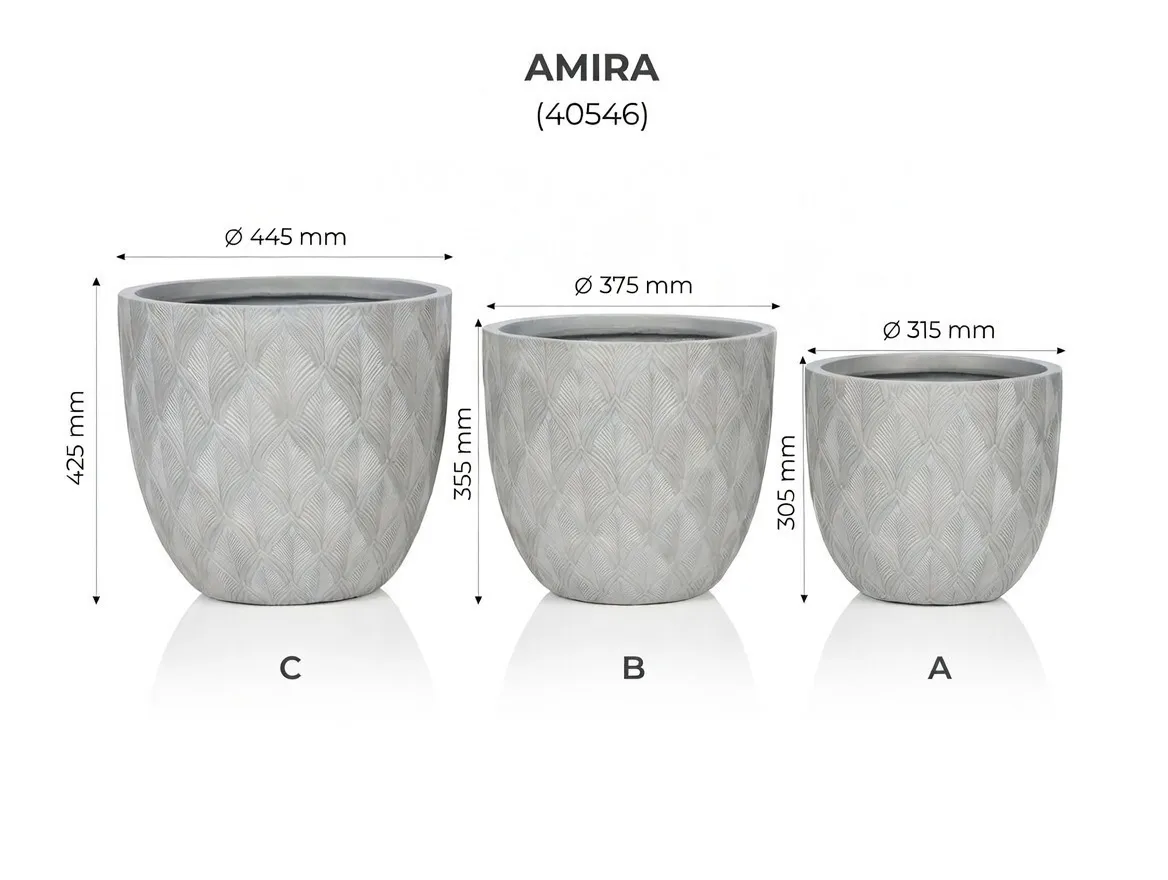 Set Ghivece Exterior - Amira, 3P.