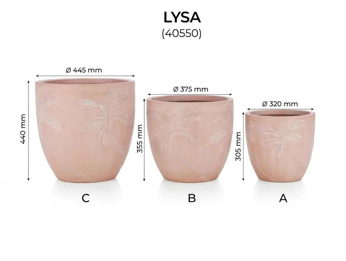 Set Ghivece Exterior - Lysa, 3P.