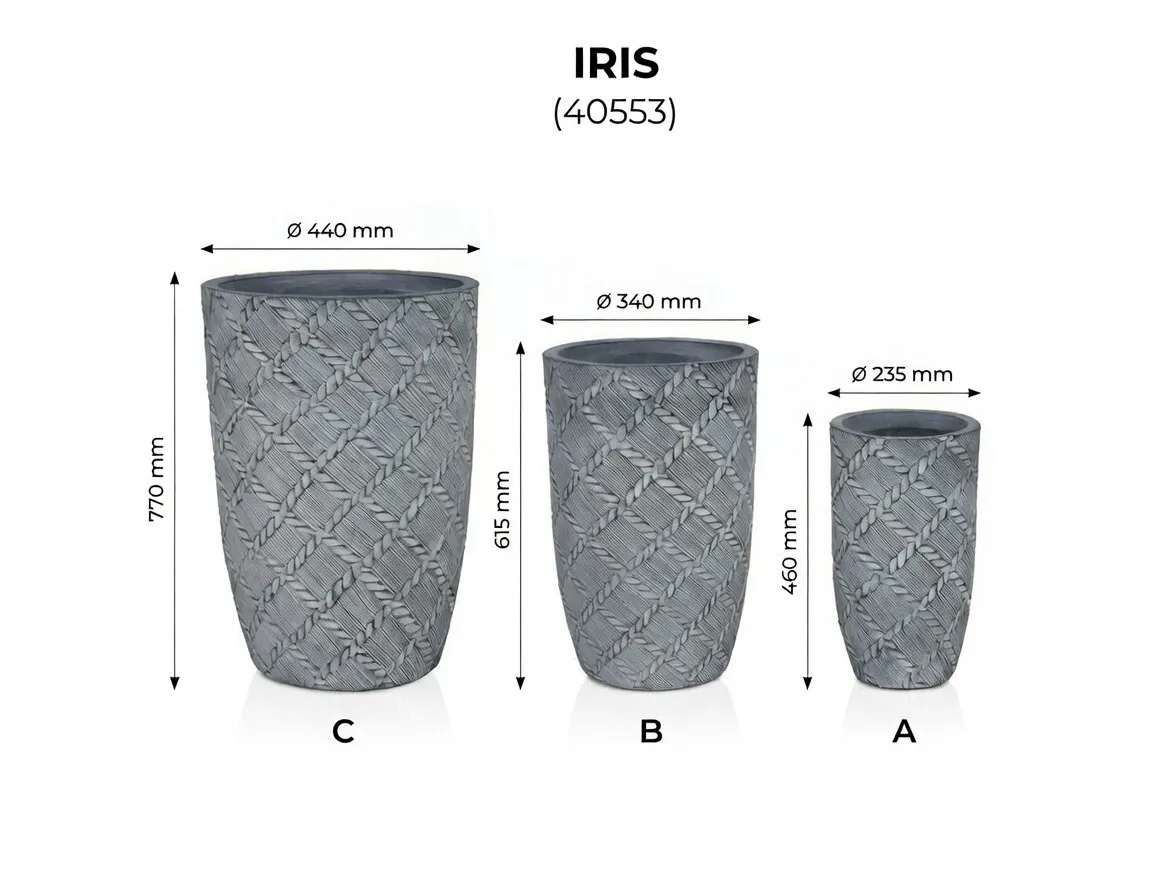 Set Ghivece Exterior - Iris, 3P.