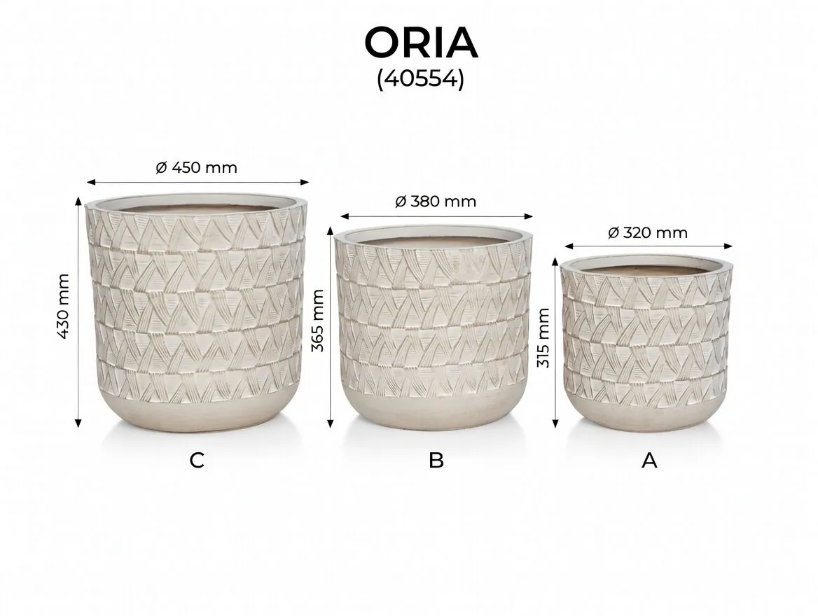Set Ghivece Exterior - Oria, 3P.