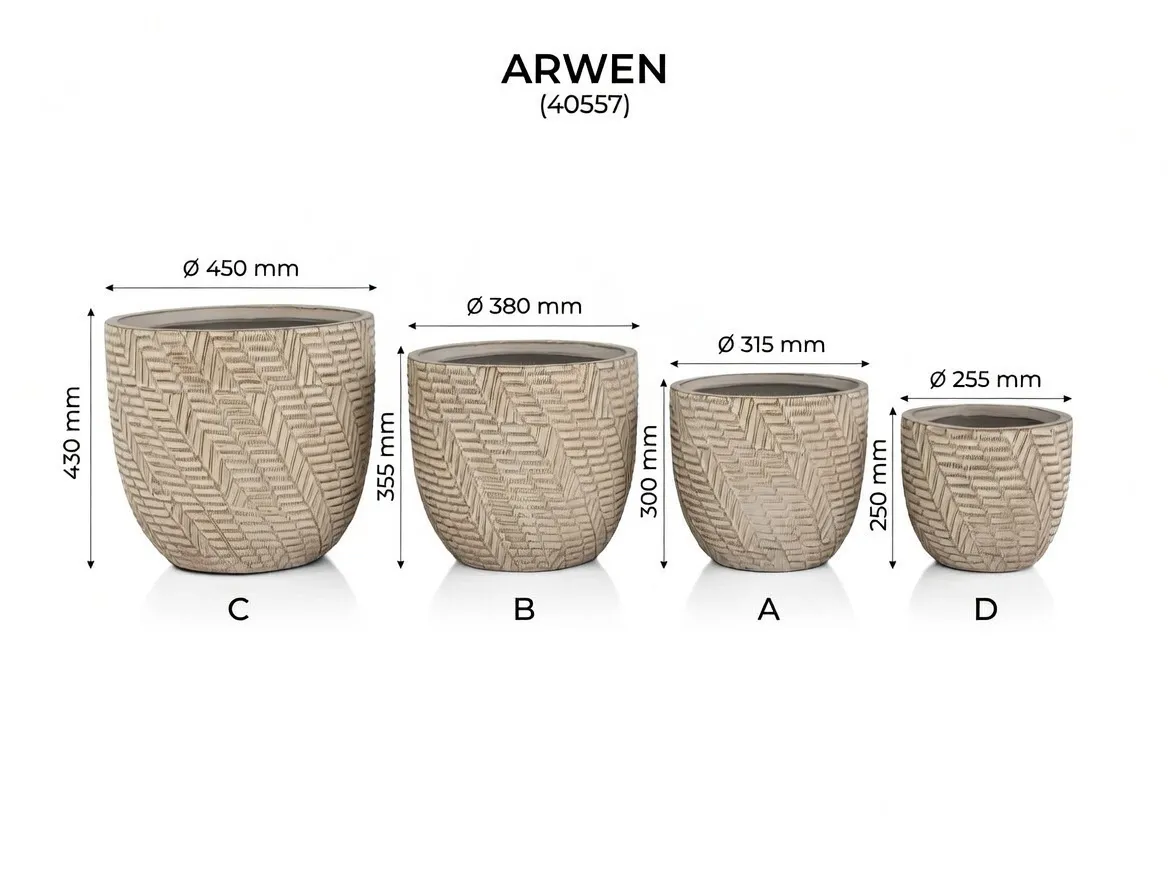 Set Ghivece Exterior - Arwen, 4P.