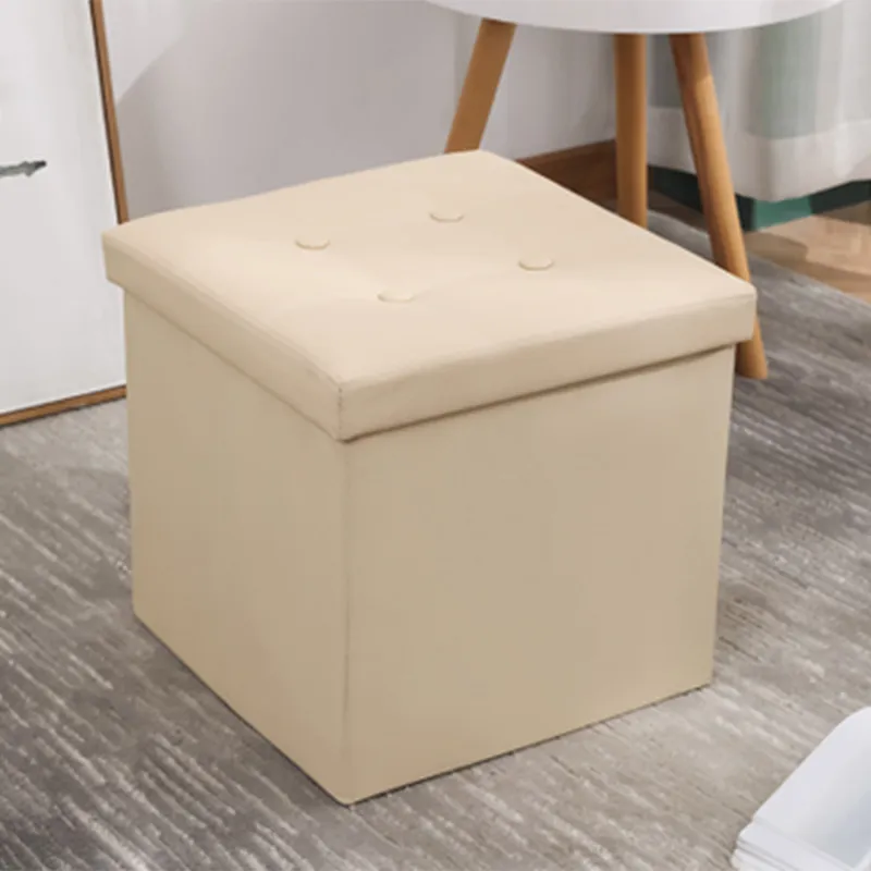 Taburet Pliabil Depozitare Modern - 38X38X38CM / Galben