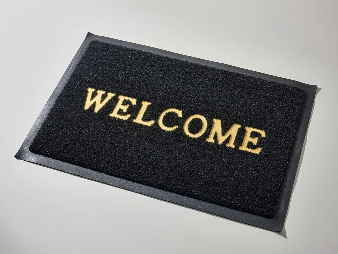 Covoras Intrare Tip-Lufa - 38X58CM / Welcome Negru