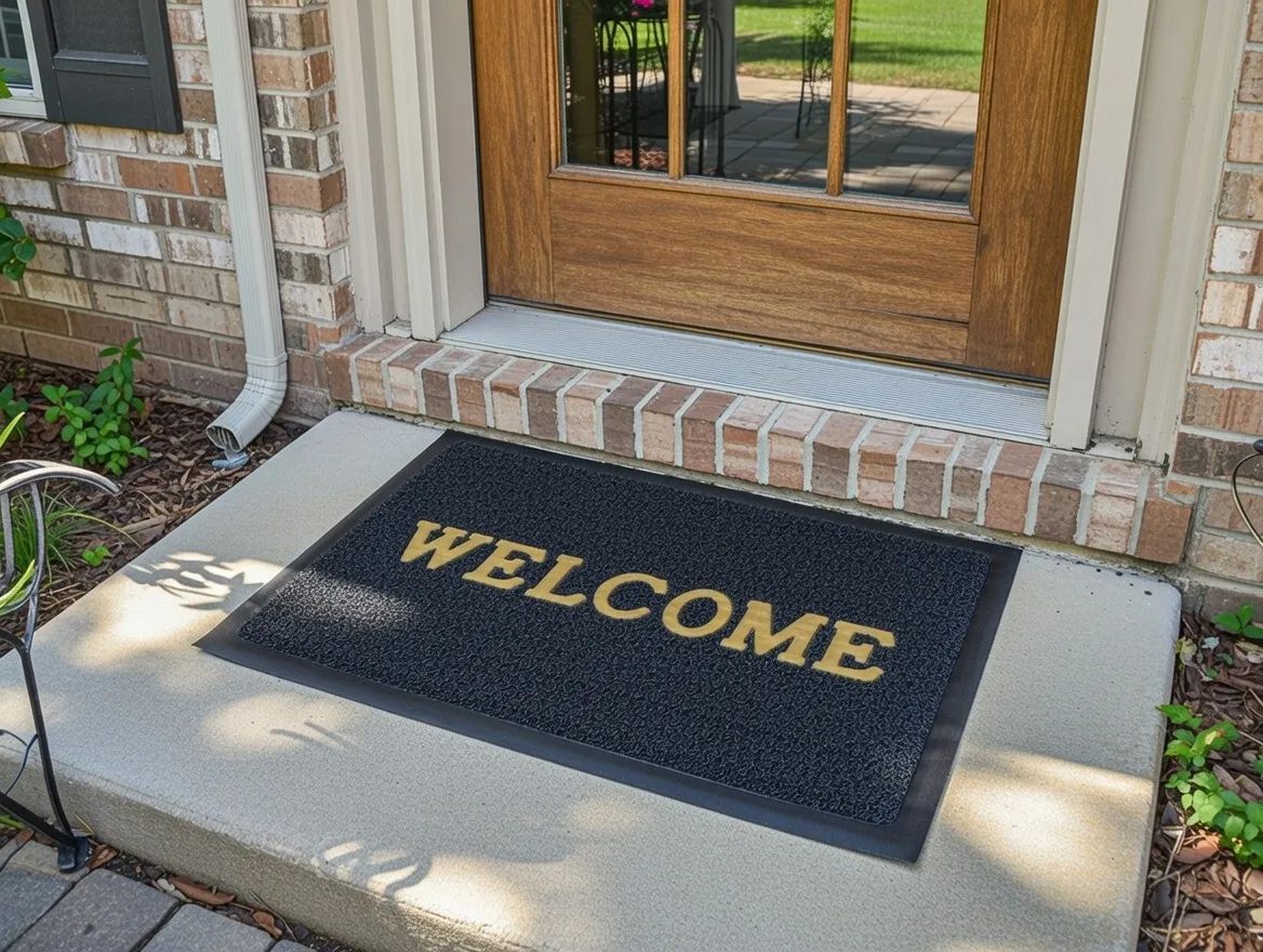 Covoras Intrare Tip-Lufa - 38X58CM / Welcome Negru