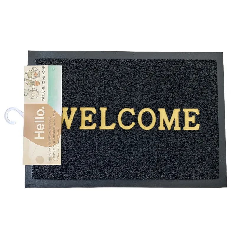 Covoras Intrare Tip-Lufa - 38X58CM / Welcome Negru