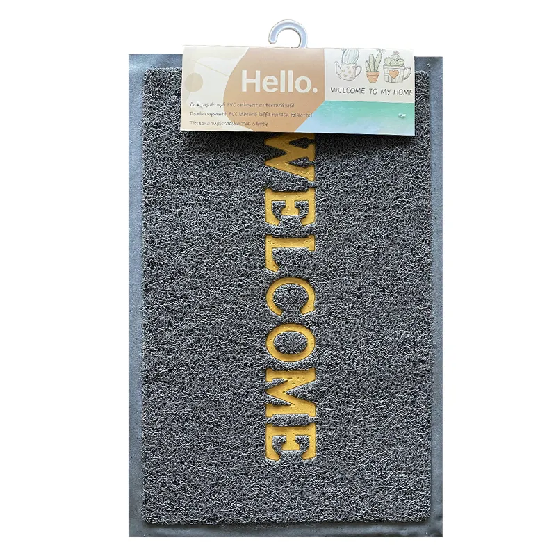 Covoras Intrare Tip-Lufa - 38X58CM / Welcome Gri