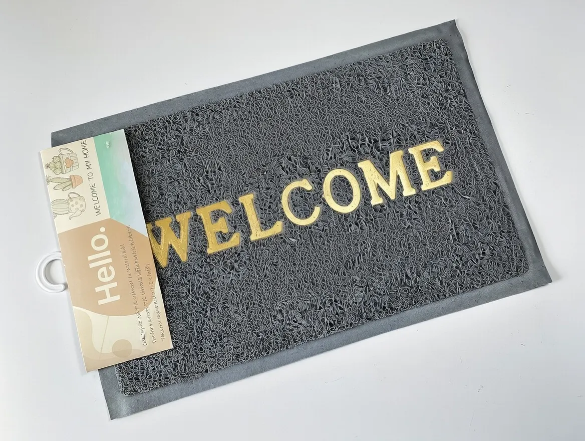 Covoras Intrare Tip-Lufa - 38X58CM / Welcome Gri