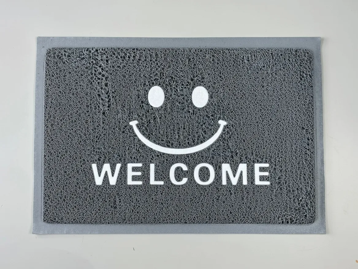 Covoras Intrare Tip-Lufa - 38X58CM / Welcome Gri Hapy