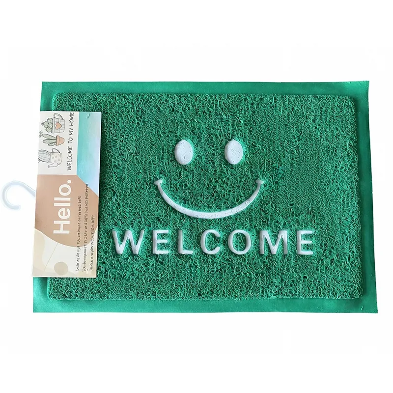 Covoras Intrare Tip-Lufa - 38X58CM / Welcome Verde Hapy