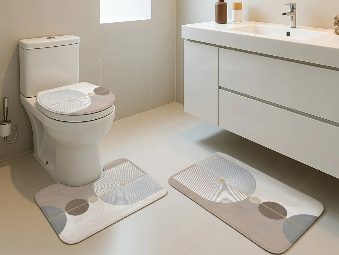 Covorase Baie Flanel - 40X60/40X50/40X45CM / Cercuri