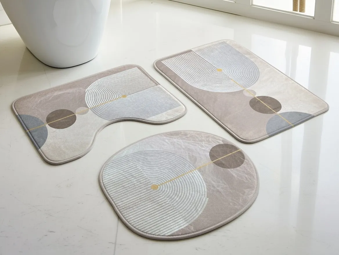 Covorase Baie Flanel - 40X60/40X50/40X45CM / Cercuri