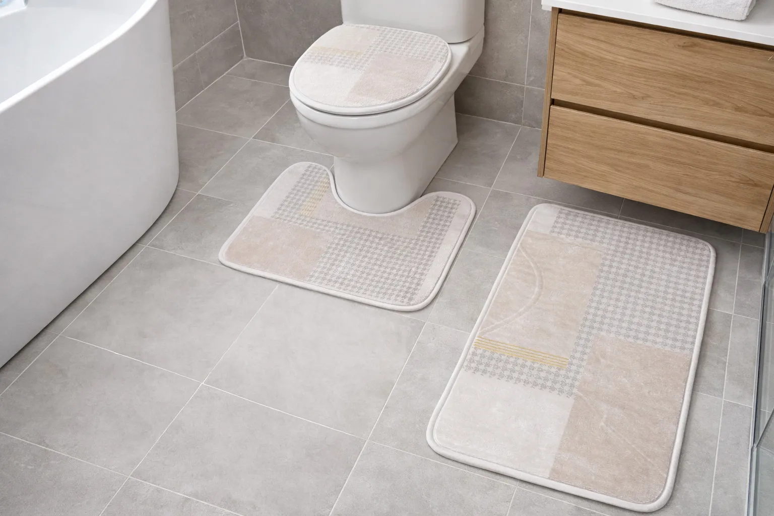 Covorase Baie Flanel - 40X60/40X50/40X45CM / Carouri