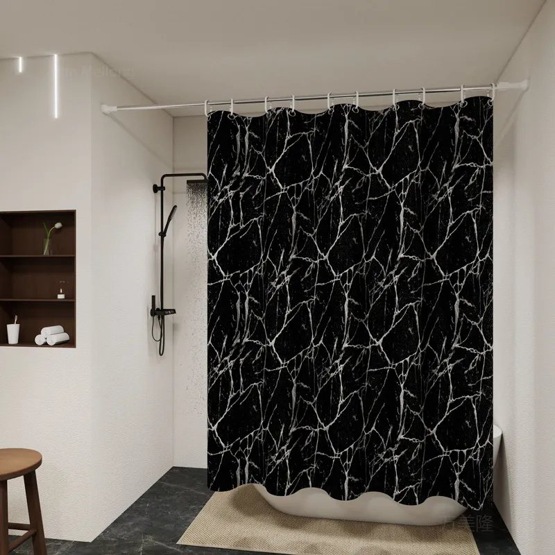 Perdea Dus 90G / 180X200CM - Model-Marmura-Neagra