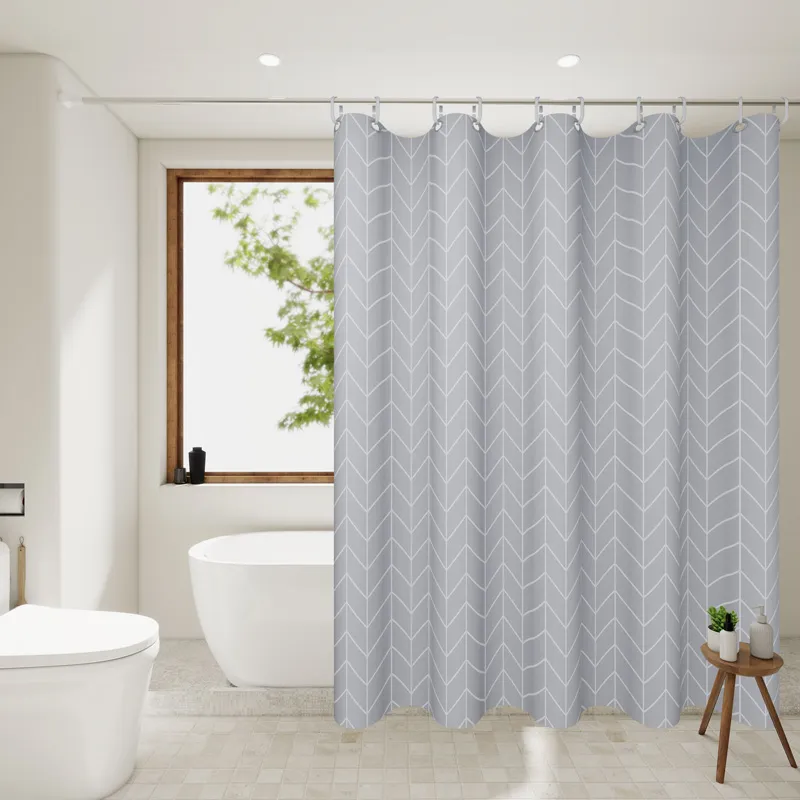 Perdea Dus 90G / 180X200CM - Model-Carouri-Gri