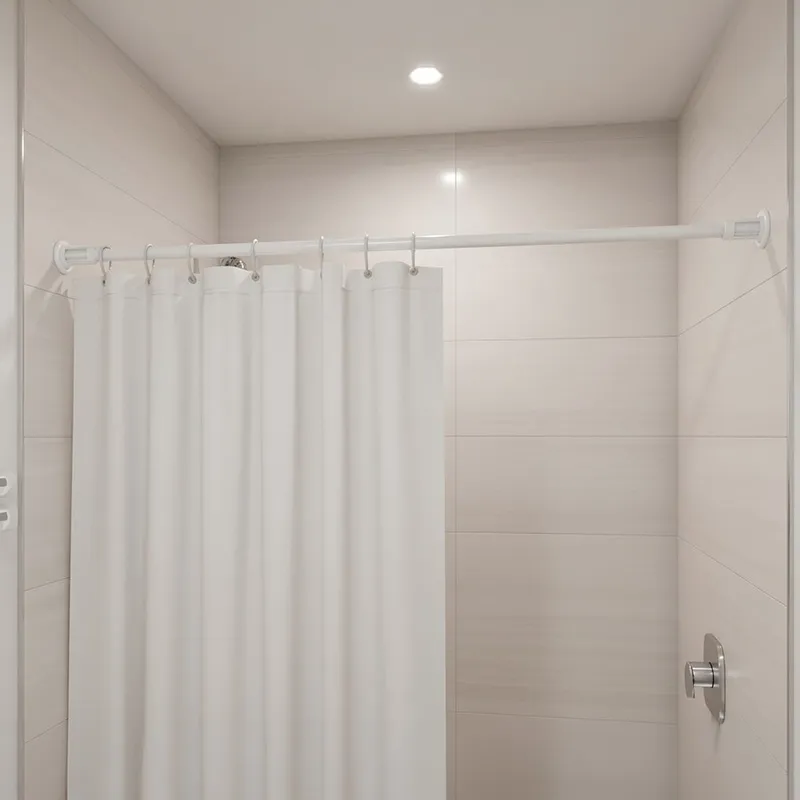 Bara Perdea Dus Aluminiu - 140-260CM / Alb