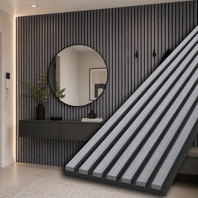 Panouri Riflaj Acustice 30X60CM / 9+12MM - Gri, 4/Set
