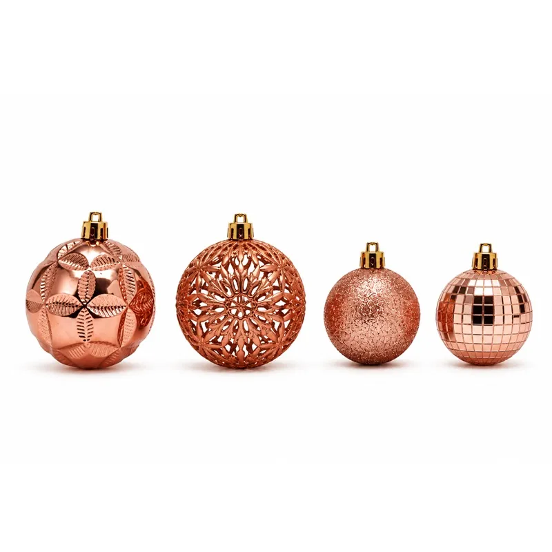 Set Ornamente de Craciun / Roz - 40P.